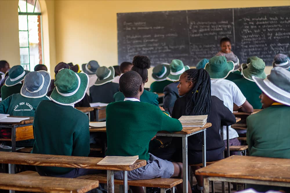 Students in classroom receiving quality academic instruction